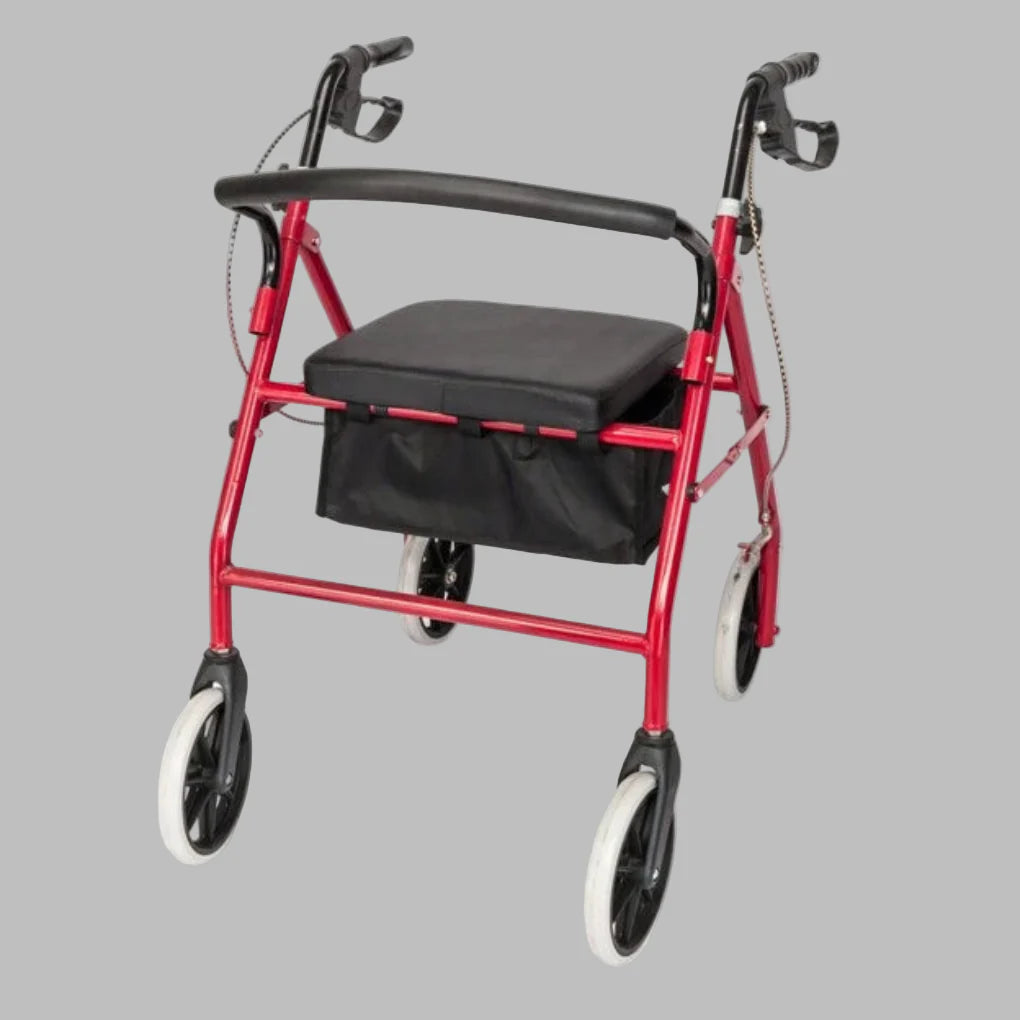 Déambulateur en acier avec roues