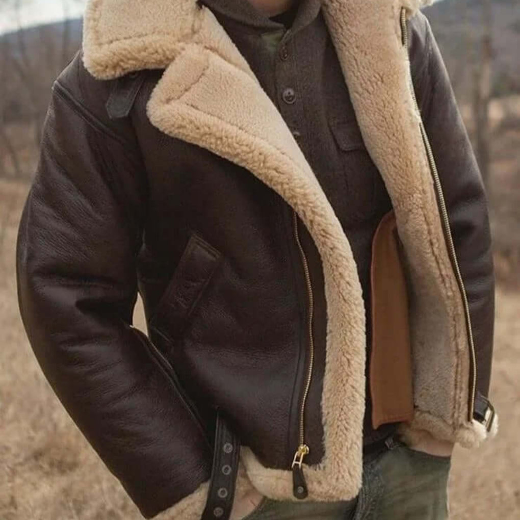 Veste de vol en peau de mouton retournée