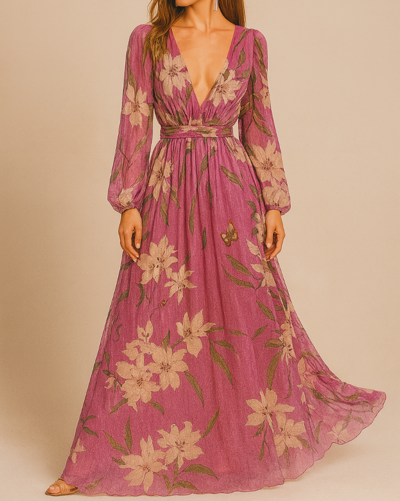 Robe élégante à silhouette fluide