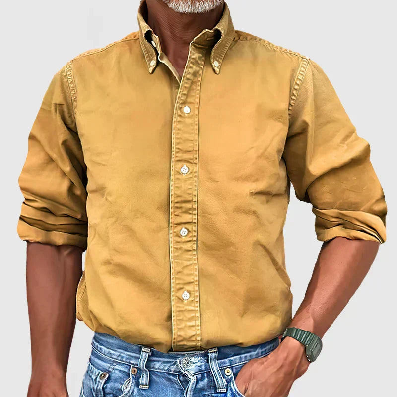 Chemise classique à manches longues pour homme