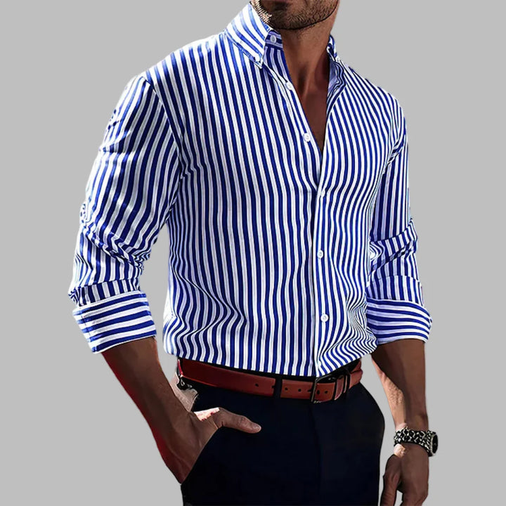 Chemise en coton rayé