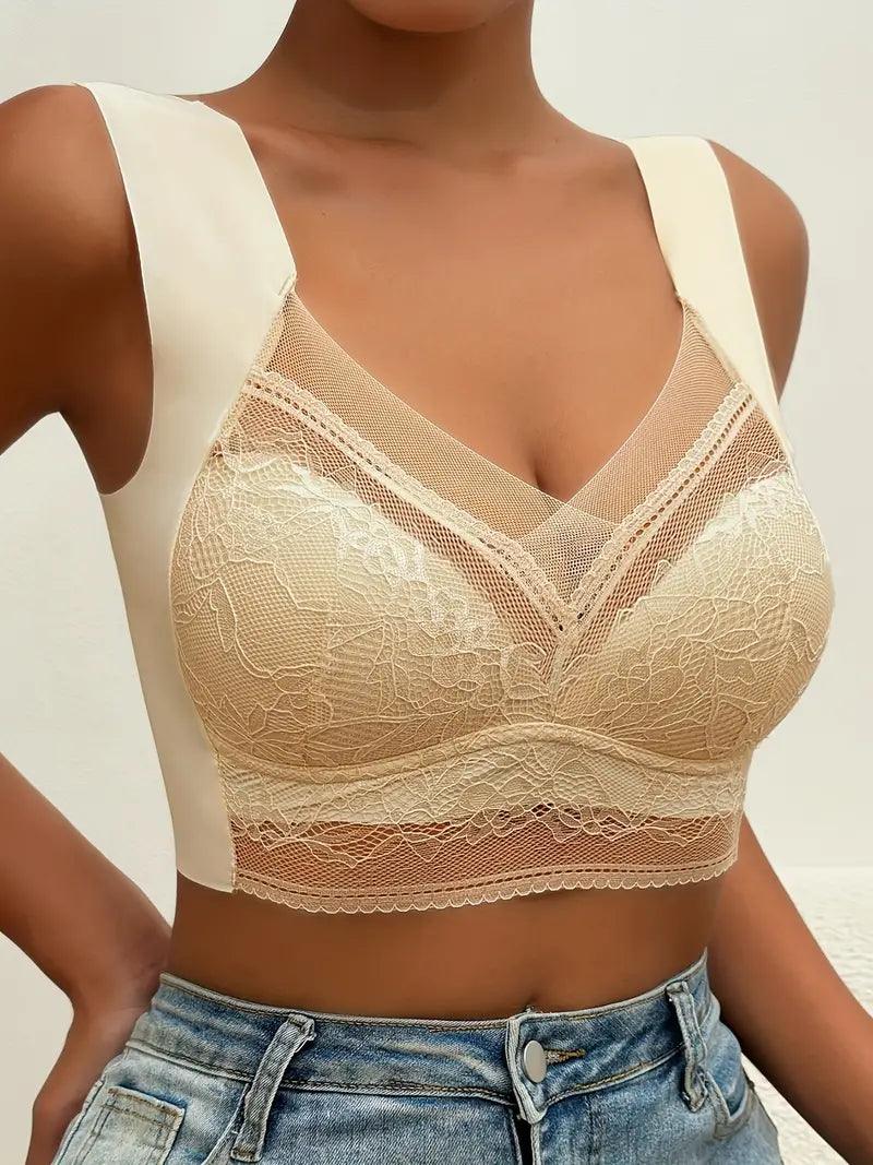 Bralette push-up en dentelle sans coutures
