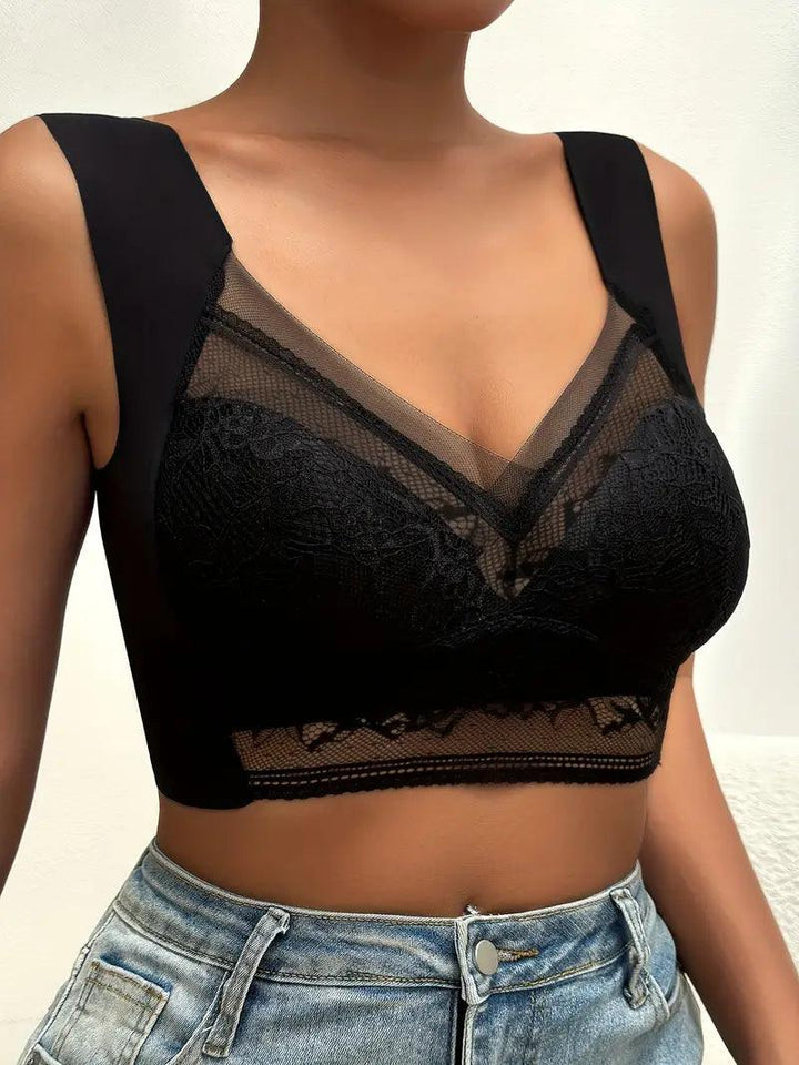 Bralette push-up en dentelle sans coutures