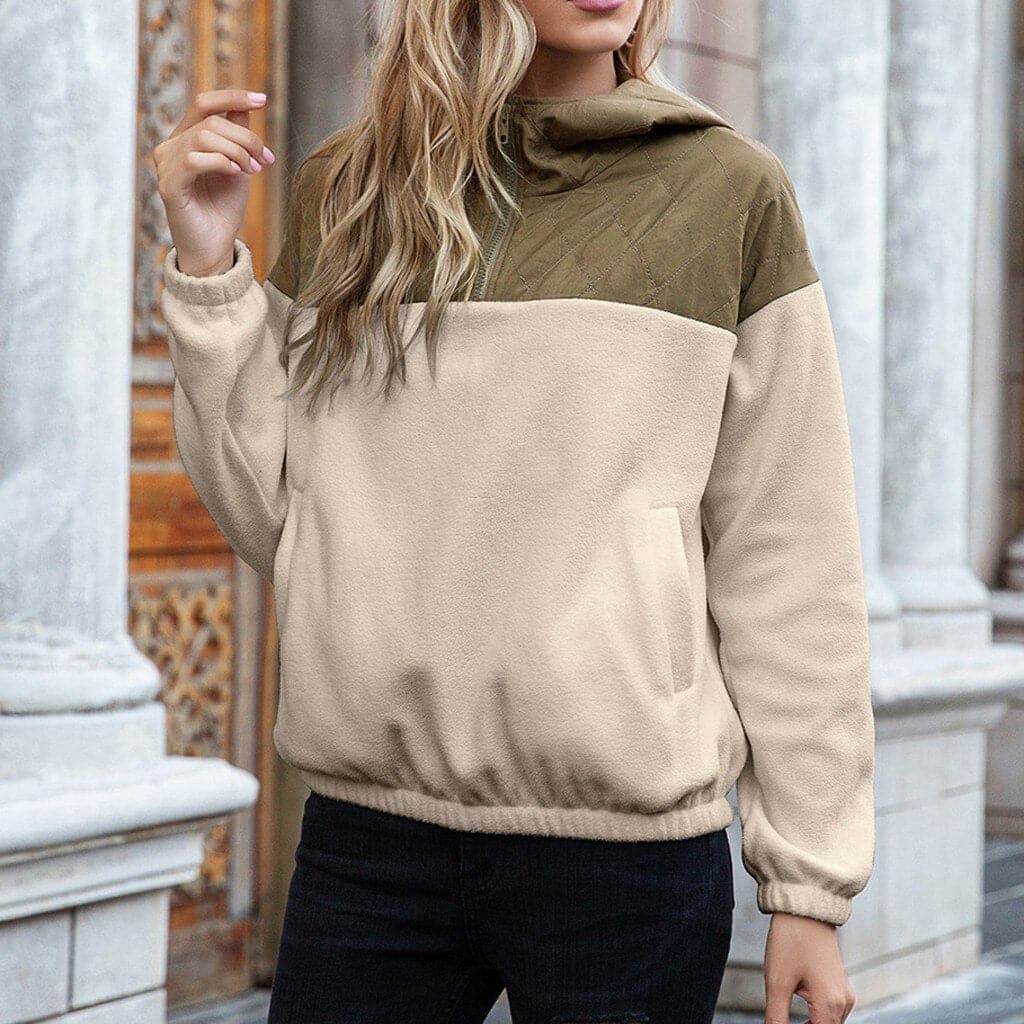 Flo - Sweat à capuche bicolore à la mode