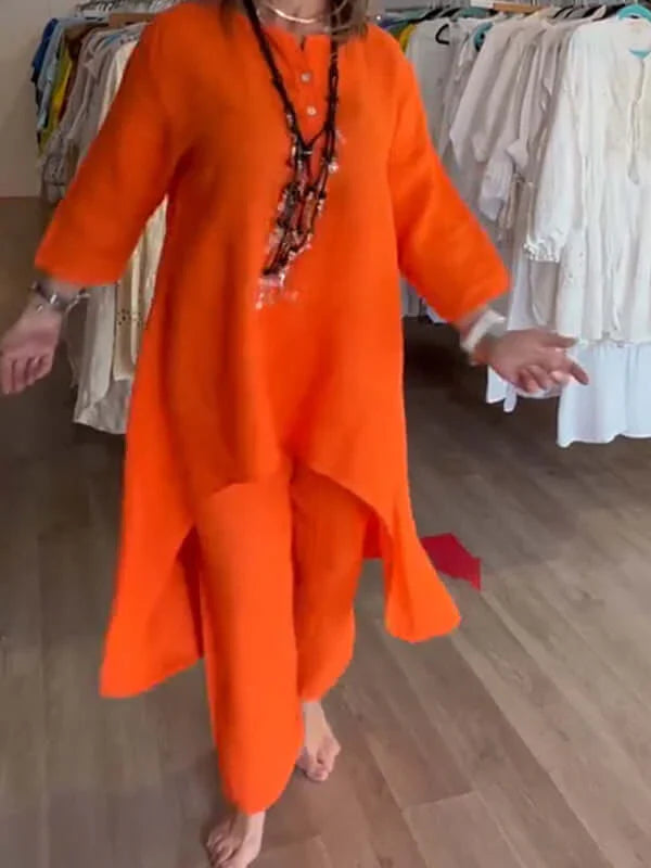 Costume en lin pour femme
