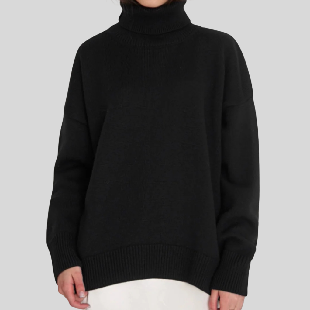 Pull à col roulé moderne pour femme
