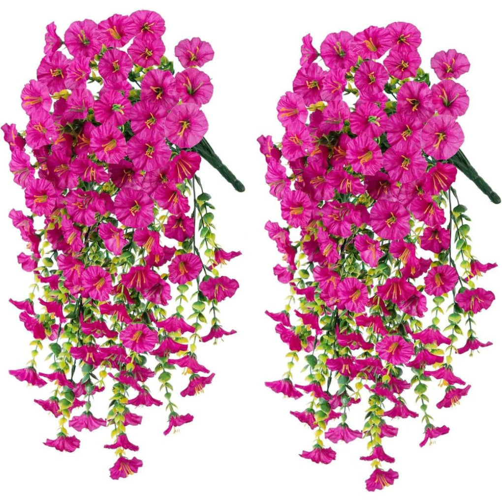 Décoration suspendue de fleur de gloire du matin artificielle résistante aux UV