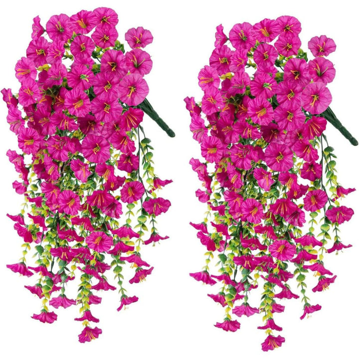 Décoration suspendue de fleur de gloire du matin artificielle résistante aux UV