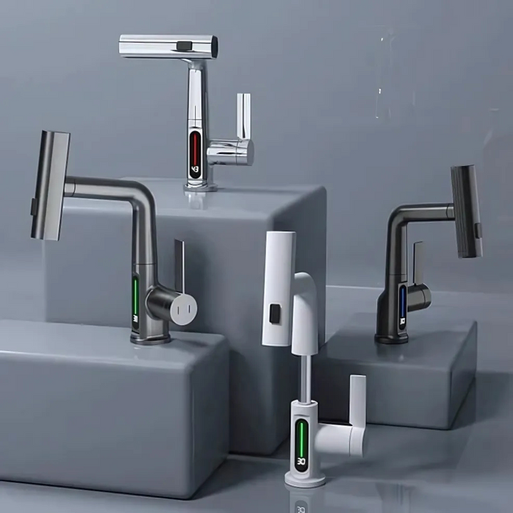 Robinet LED flexible pour cuisine et salle de bain
