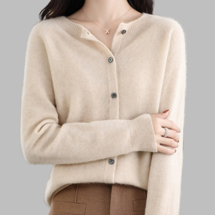 Cardigan à col rond pour femme