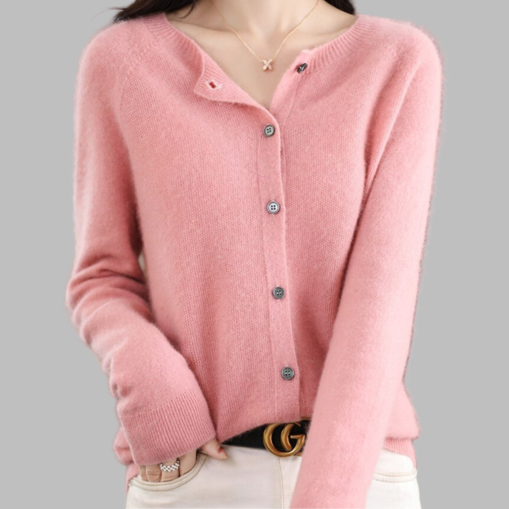 Cardigan à col rond pour femme