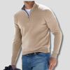 Pull en tricot de coton pour homme avec col zippé