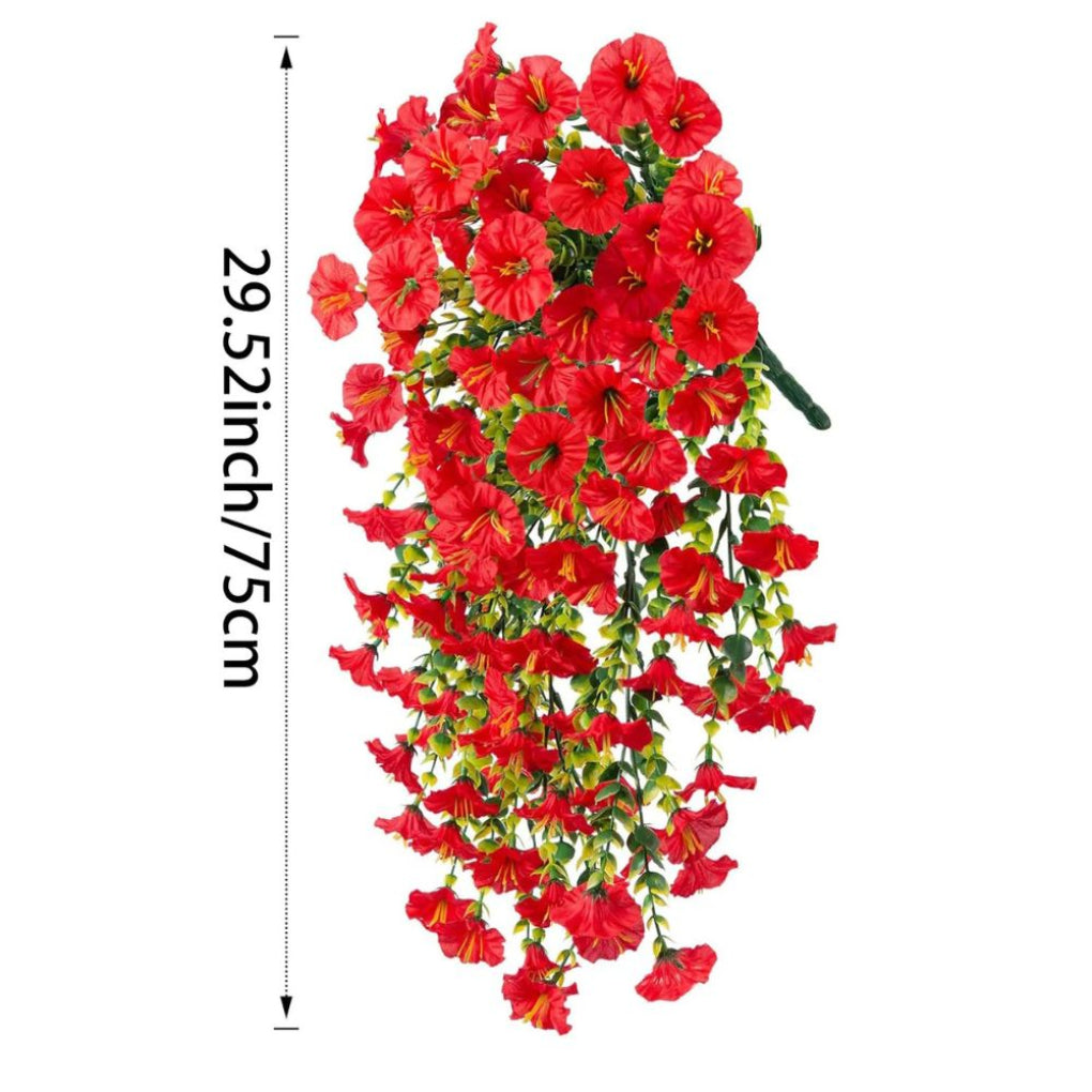 Décoration suspendue de fleur de gloire du matin artificielle résistante aux UV