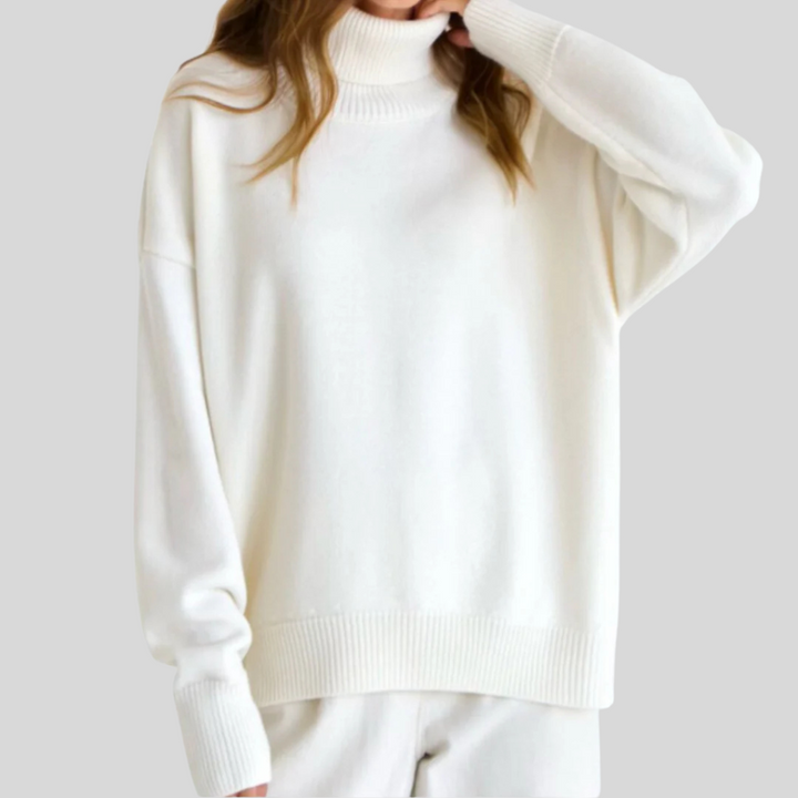 Pull à col roulé moderne pour femme