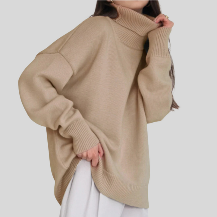 Pull à col roulé moderne pour femme