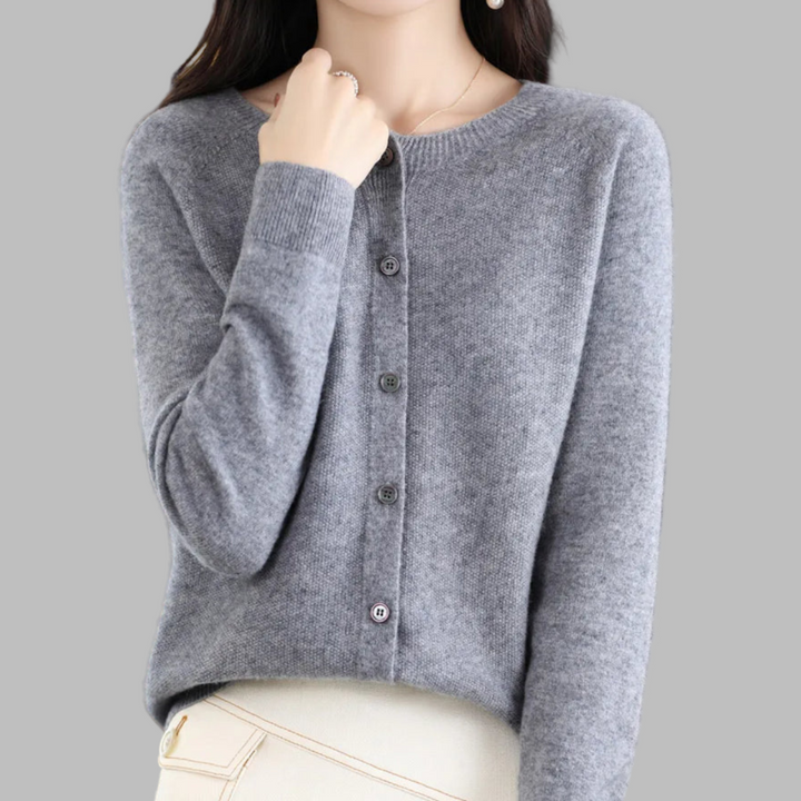 Cardigan à col rond pour femme