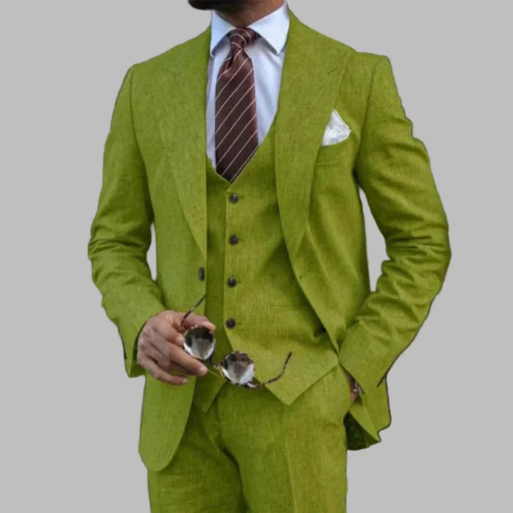 Costume trois pièces léger pour homme avec col rabattu