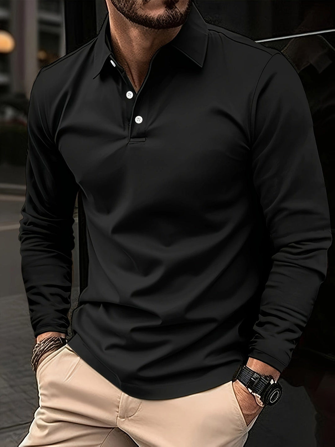 Polo à Manches Longues pour Homme : Élégance Classique et Confort Quotidien