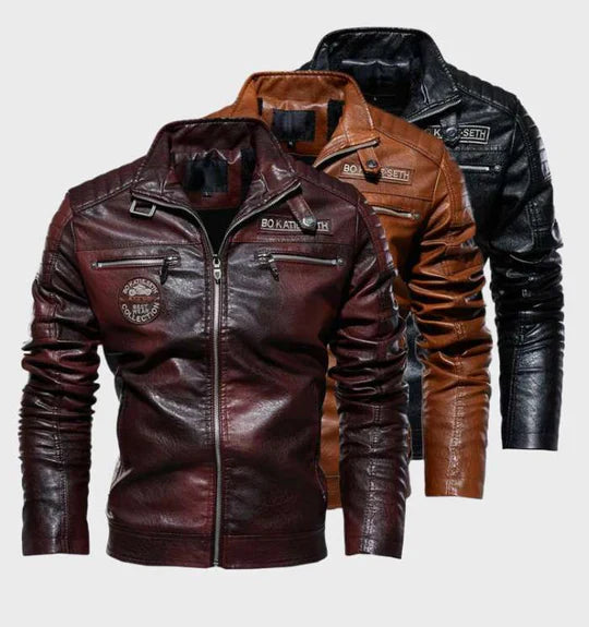 Veste en cuir pour homme