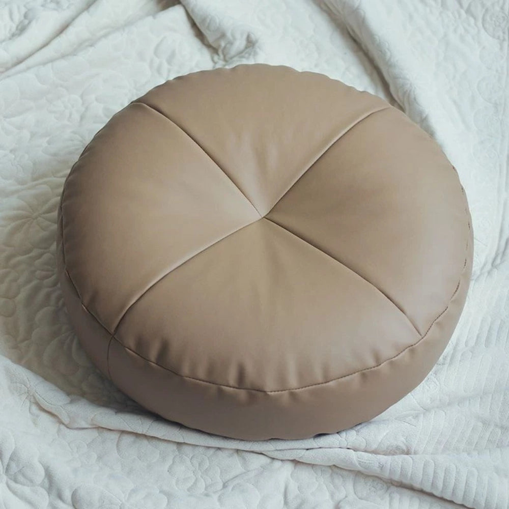 Coussin en cuir Nappa style japonais