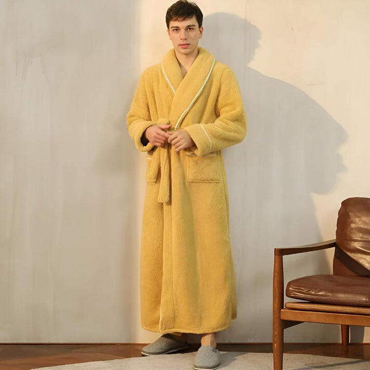 Peignoir de bain chaud et confortable en polaire de luxe