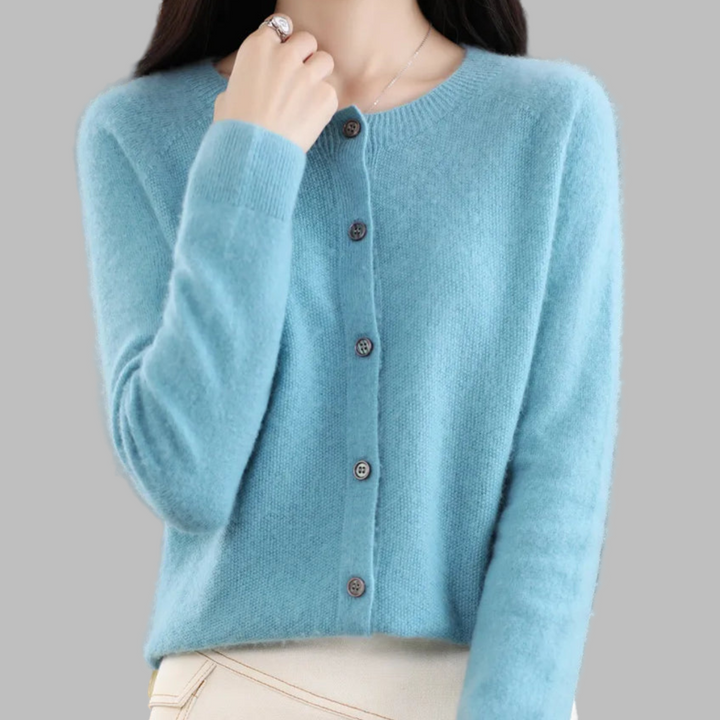 Cardigan à col rond pour femme