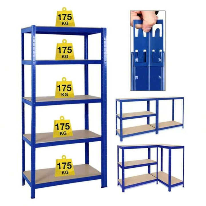 Étagères de rangement en acier sans boulons à 5 niveaux