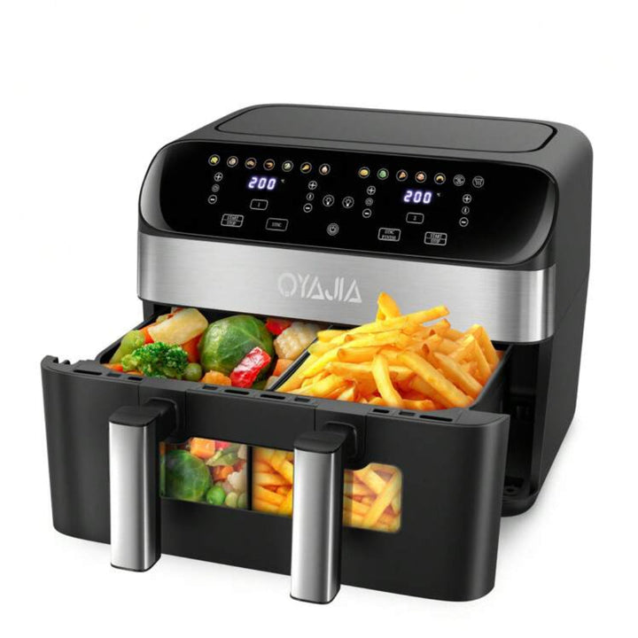 Friteuse à air double zone 12 en 1 avec système à 2 paniers