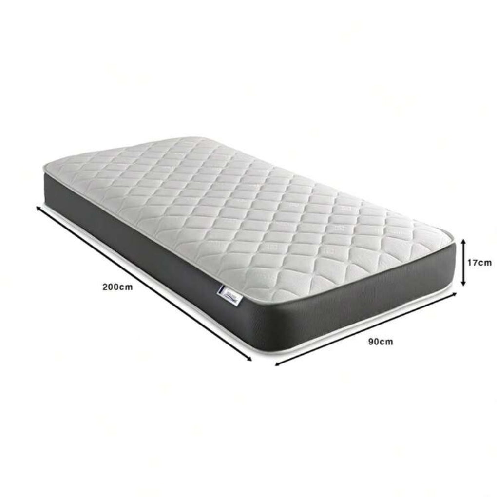 Matelas hybride doux au toucher, mousse à mémoire de forme et support à ressorts