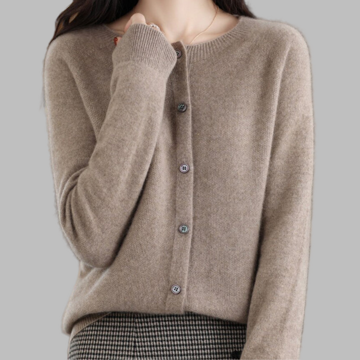 Cardigan à col rond pour femme