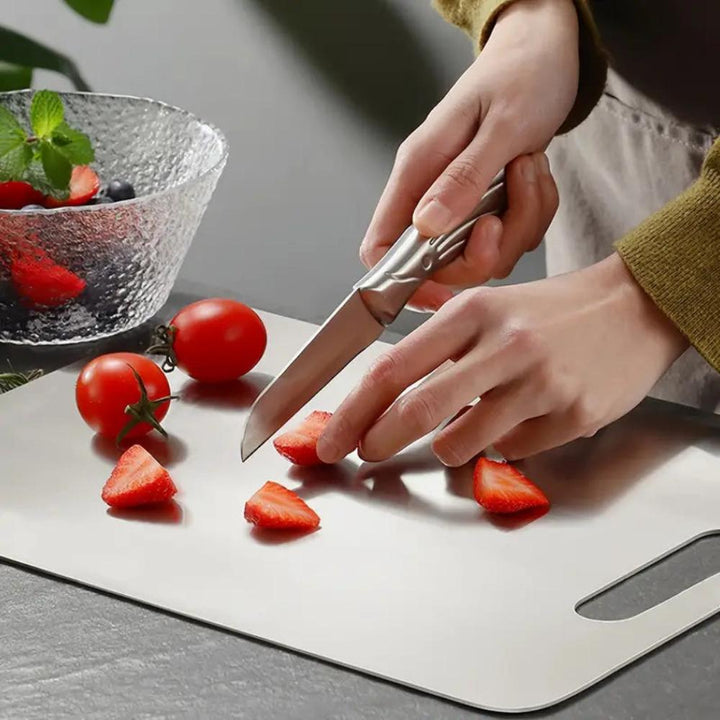 Planche à découper en acier inoxydable de première qualité