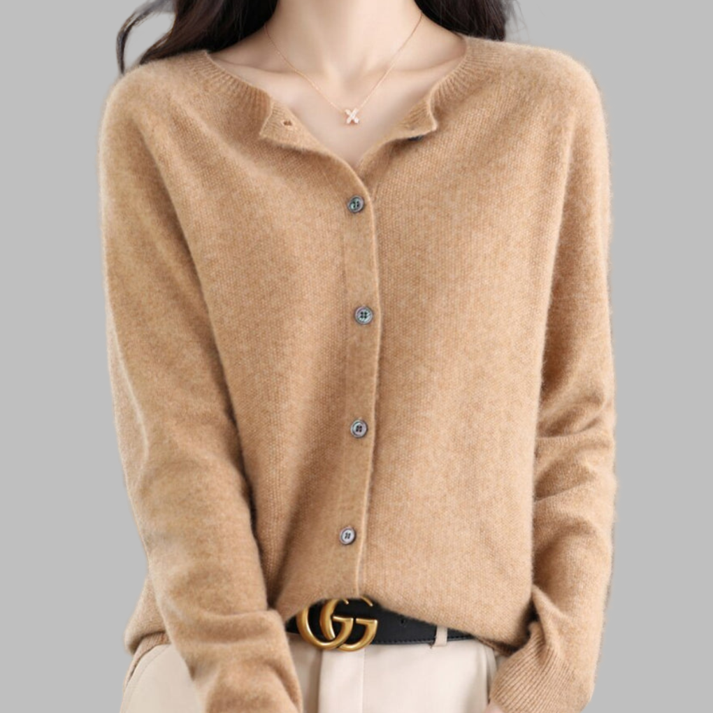 Cardigan à col rond pour femme