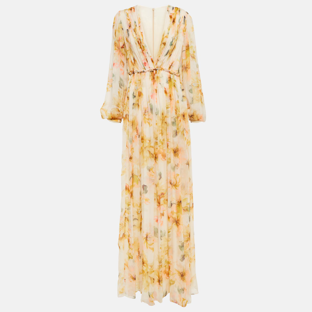 Robe de bal mi-longue élégante en lin et soie pour femme