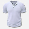 T-shirt slim fit pour homme avec fermeture à boutons