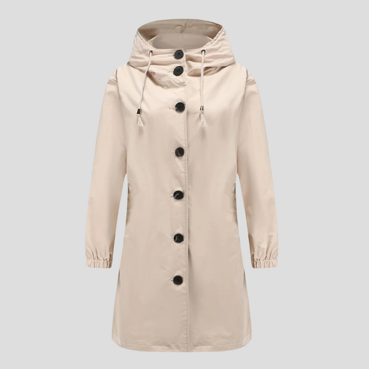 Veste de pluie imperméable à capuche pour femme