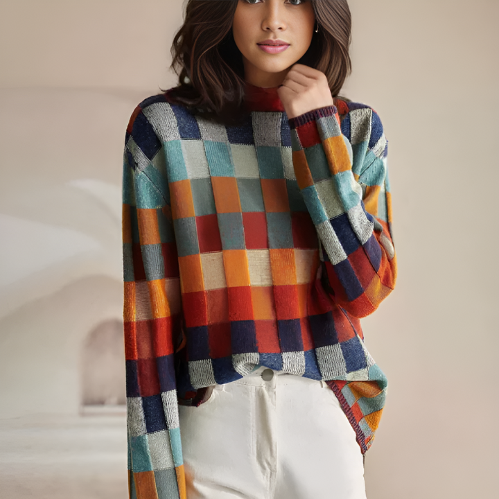 Pull en cachemire luxueux à col montant