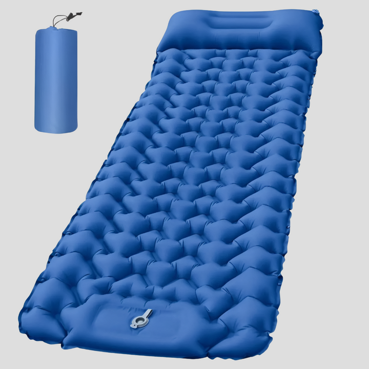 Matelas gonflable avec oreiller intégré