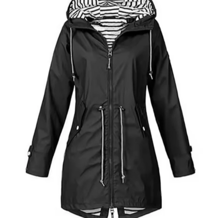 Veste imperméable à capuche pour femme