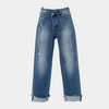 Pantalon en jean taille haute confortable pour femme
