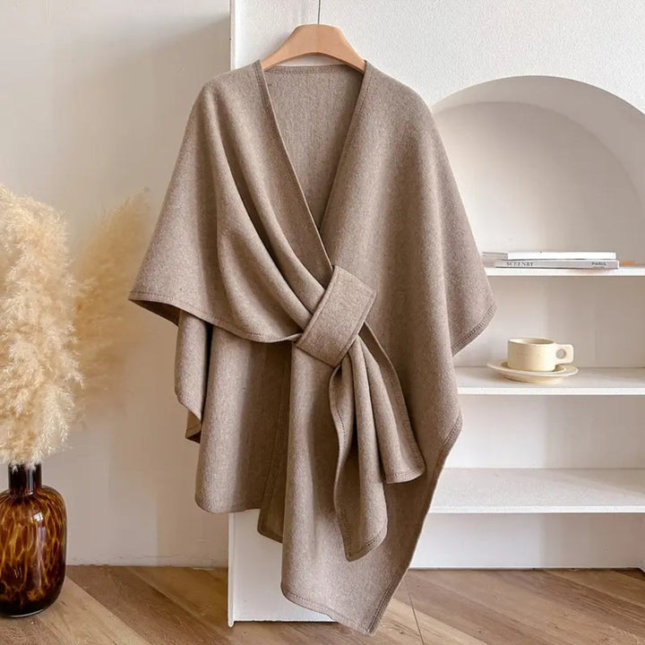 Manteau châle coupe-vent luxueux pour femme