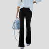 Pantalon taille haute en velours côtelé vintage pour femme