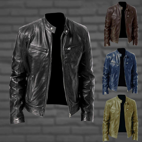 Veste en cuir élégante pour hommes : style intemporel et confort estival