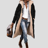 Manteau d’hiver long réversible pour femme