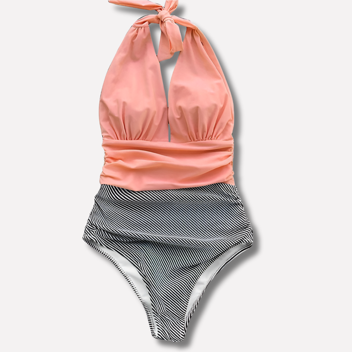 Maillot de bain une pièce sexy plissé pour femme