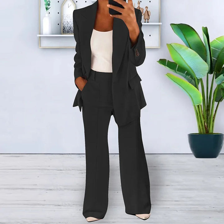Tailleur-pantalon pour femme avec pantalon large