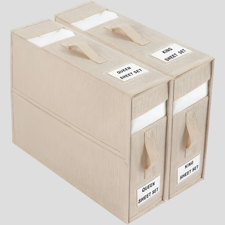 Boîte de rangement pliable pour draps de lit