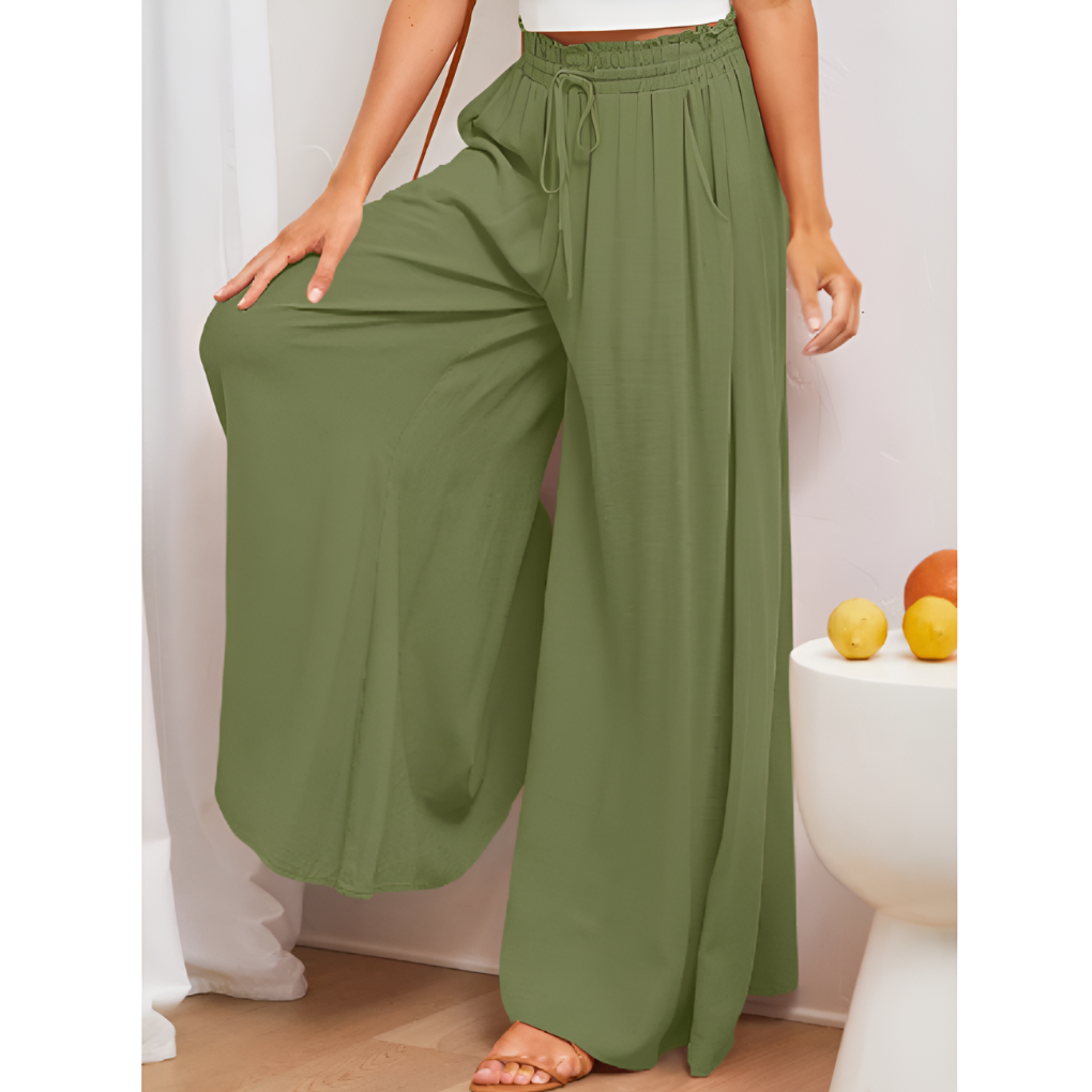 Jupe-pantalon d'été décontractée à taille élastique