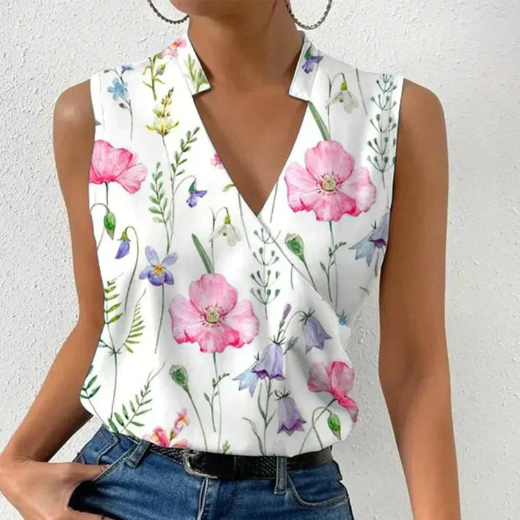 Haut chic sans manches pour femme