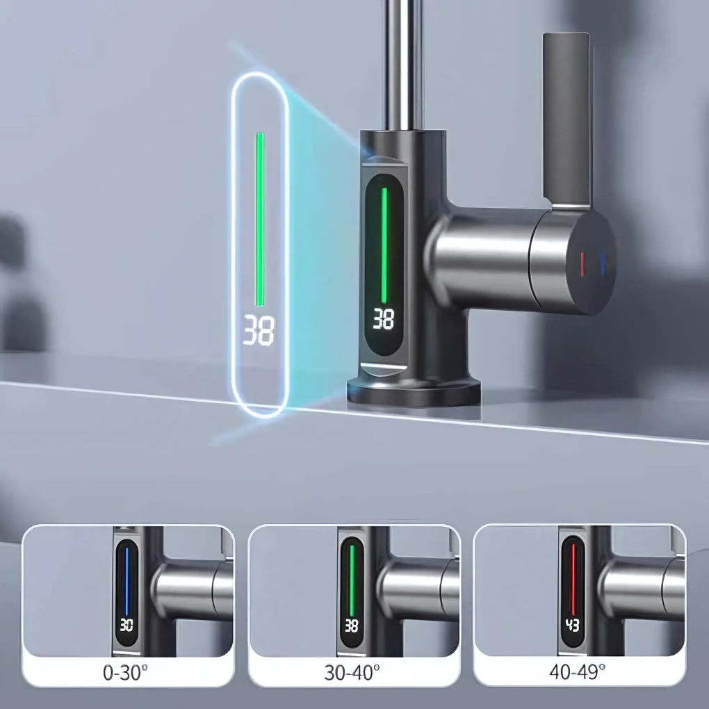 Robinet LED flexible pour cuisine et salle de bain