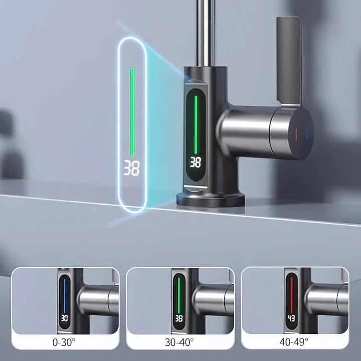 Robinet LED flexible pour cuisine et salle de bain